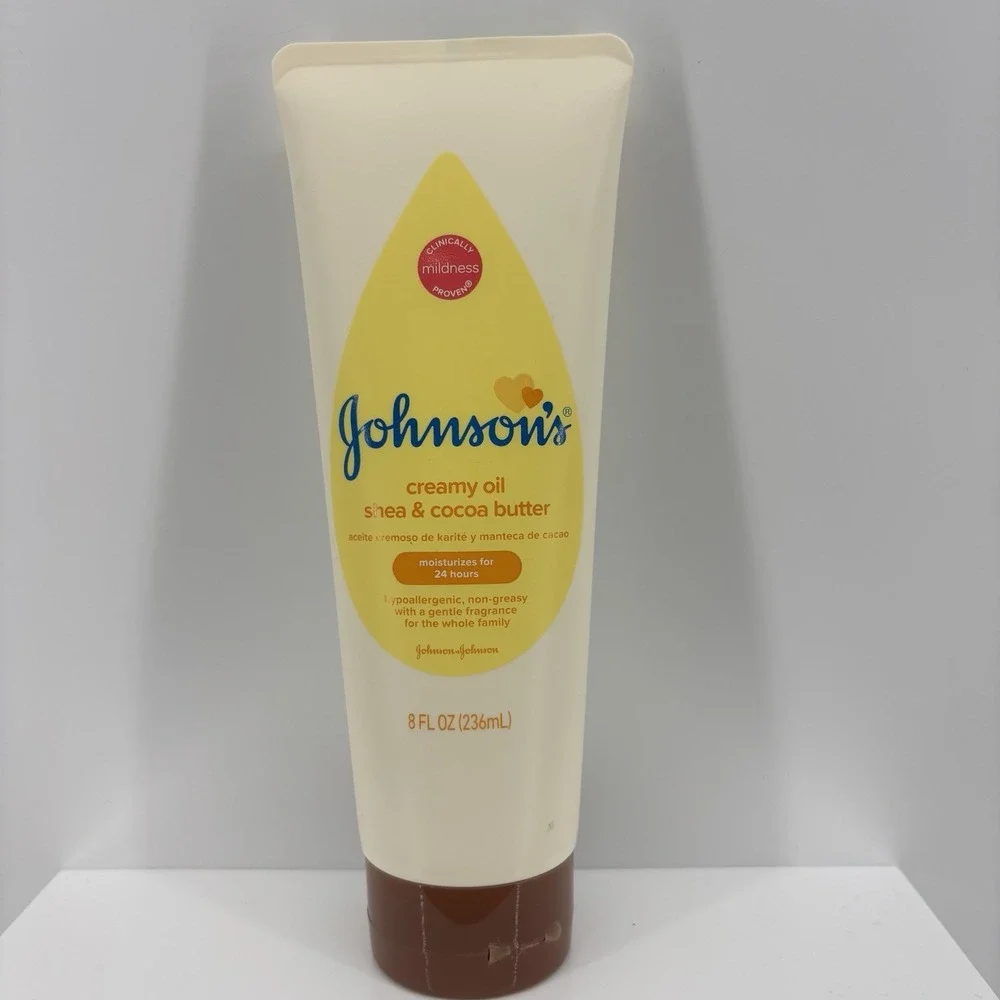 Johnson's Creamy Oil for Baby, Moisturizing Body Lotion with Shea & Cocoa Butter